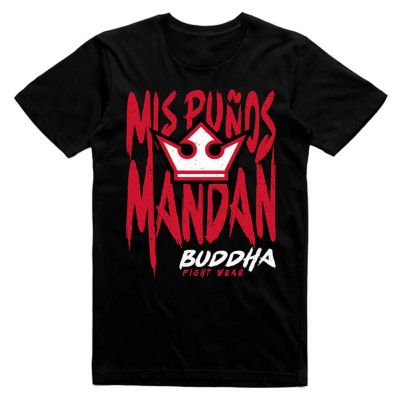 Buddha Mis Puños Mandan T-shirt Nero