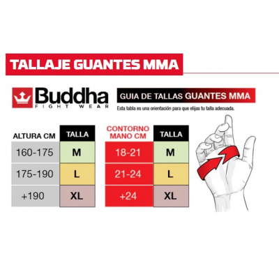 Buddha MMA Gloves SPARRING Mexican Blanco