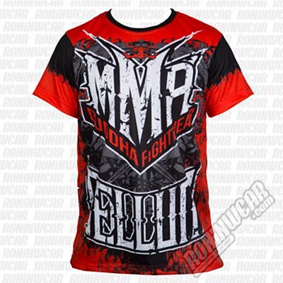 Buddha MMA Resurrection Tee Vermelho-Branco