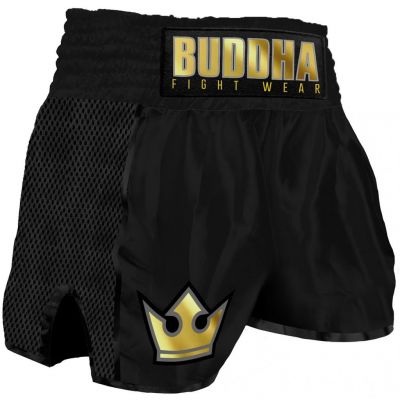 Buddha Muay Thai Kick Boxing Buddha Retro Premium Preto-Dourado