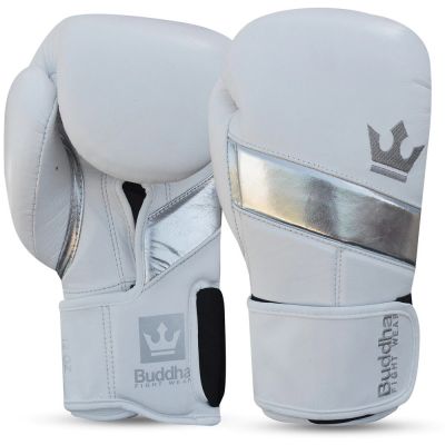 Buddha Muay Thai Kick Boxing Goves Epic White