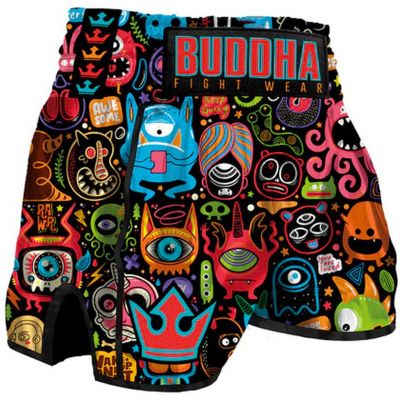 Buddha Muay Thai Kick Boxing Short European Bugs Multicolorido