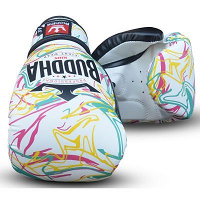 Buddha Pikachu Kids Boxing Gloves Bianco