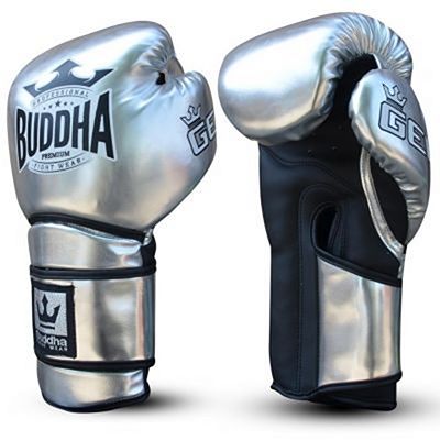 Buddha Pro Gel Boxing Gloves Silver