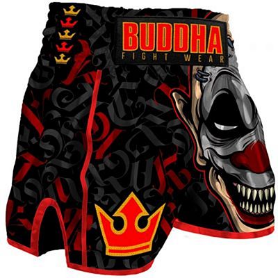 Buddha Retro Crown Muay Thai Short Negro