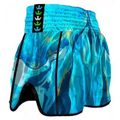 Buddha Retro Ocean Muay Thai Shorts Celeste