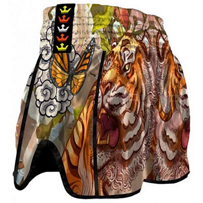 Buddha Retro Tiger Muay Thai Shorts Laranja