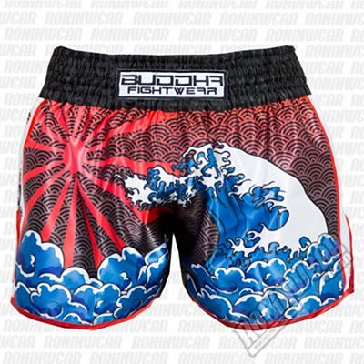 Buddha Retro Tsunami Muay Thai Shorts Preto