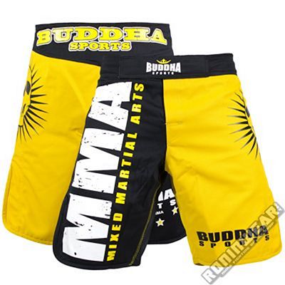 Buddha Revolution Shorts Negro-Amarillo