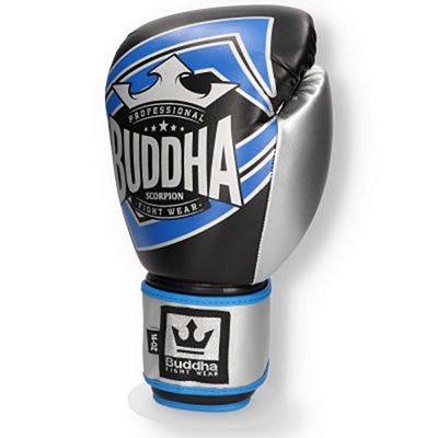 Buddha Scorpion Boxing Gloves Black-Blue