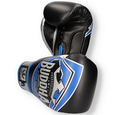 Buddha Scorpion Boxing Gloves Black-Blue