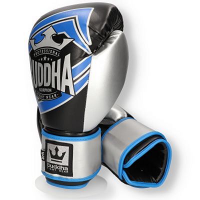 Buddha Scorpion Boxing Gloves Black-Blue