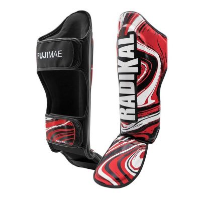 Buddha Shin Guards With Radikal 3.0 Instep Rojo