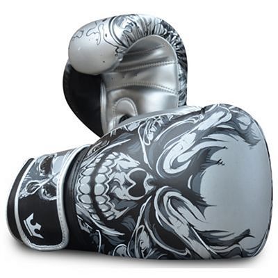 Buddha Skull 2.0 Boxing Gloves Grey-Black
