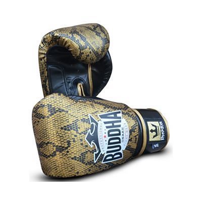 Buddha Snake Boxing Gloves Schwarz-Gold