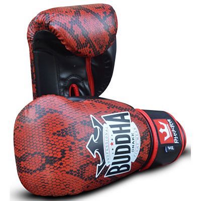 Buddha Snake Boxing Gloves Rot-Schwarz