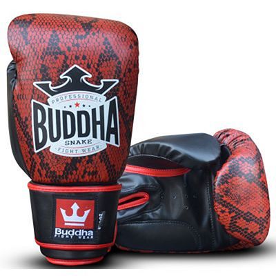 Buddha Snake Boxing Gloves Rot-Schwarz