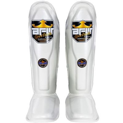 Buddha Spectrum Metalic Thailand Shin Guards White