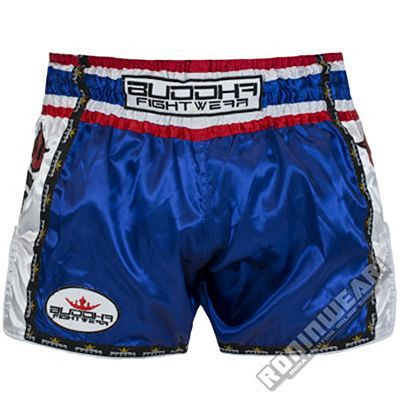 Buddha Muay Thai Shorts Retro Blau