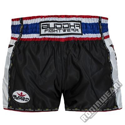 Buddha Muay Thai Shorts Retro Schwarz