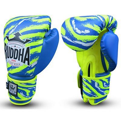 Buddha Stich Kids Boxing Gloves Blau-Gelb