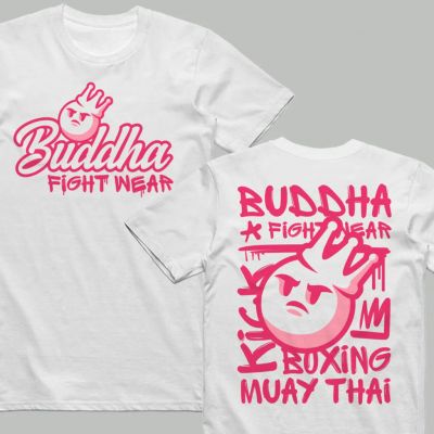Buddha T-shirt Emoticon White-Pink