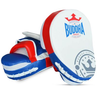 Buddha Thailand Curved Boxing Mitts Blanc