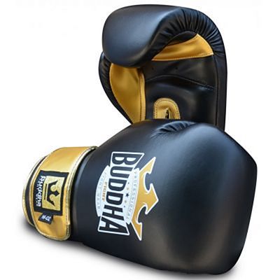 Buddha Top Fight Boxing Gloves Black-Gold