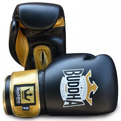 Buddha Top Fight Boxing Gloves Schwarz-Gold