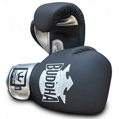 Buddha Top Fight Boxing Gloves Nero-Argento