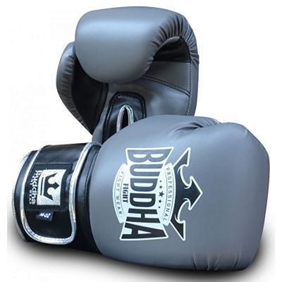 Buddha Top Fight Boxing Gloves Grey-Silver