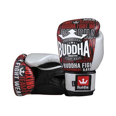 Buddha Top Premium Leather Boxing Gloves Noir-Rouge