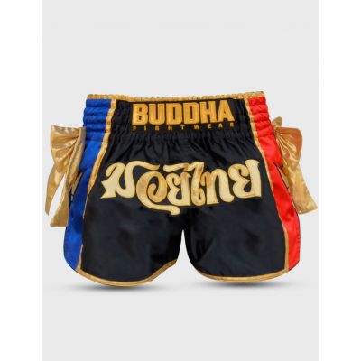 Buddha Traditional Muay Thai Shorts Thailand Nero-Oro