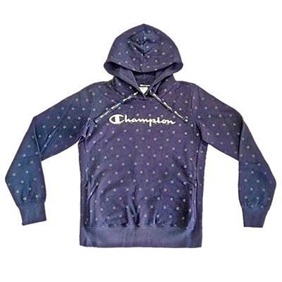 Champion Woman Hoodie Navy Blu