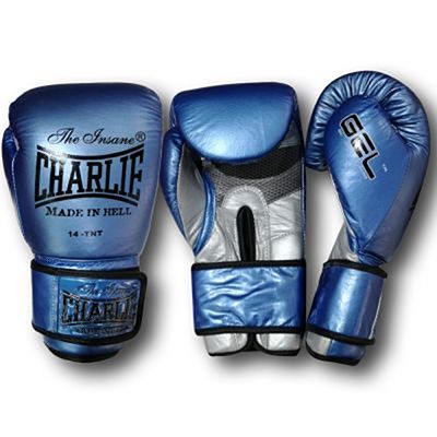 Charlie Boxing Gel Metallic Boxing Gloves Kék