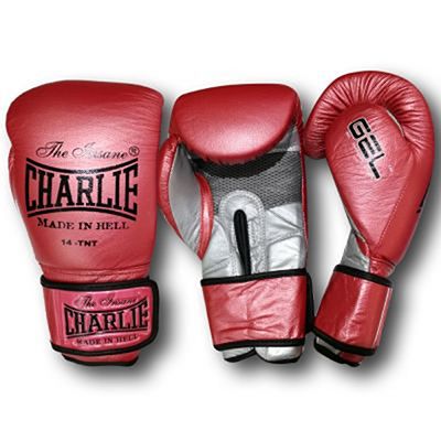 Charlie Boxing Guantes Boxeo Gel Metallic Rojo