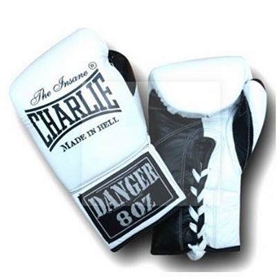 Charlie Boxing Guante Danger Cuerda Blanco-Negro