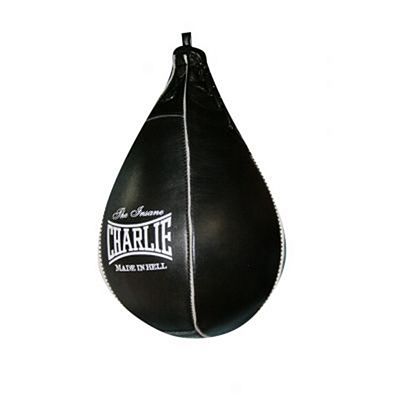 Charlie Boxing Pro Speed Bag Leather Fekete