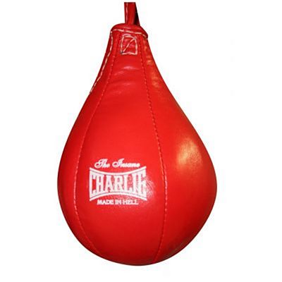 Charlie Boxing Pro Speed Bag Leather Röd