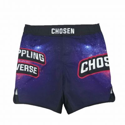 Chosen Universe Fight Shorts Schwarz-Lila