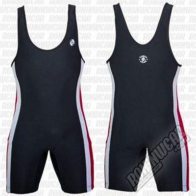 Clinch Gear Icon Wrestling Singlet Black-White