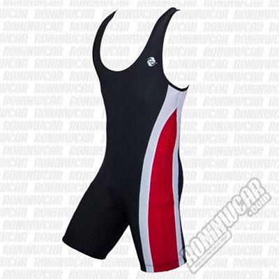 Clinch Gear Icon Wrestling Singlet Schwarz-weiß