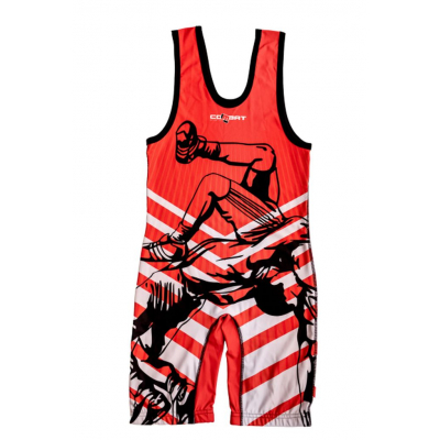 Combat Sport Stripes Kids Piros