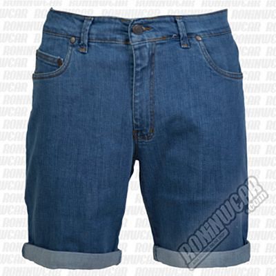 Crossed Denim Shorts Blue