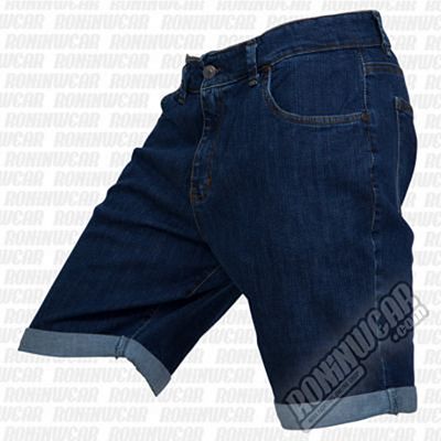 Crossed Denim Shorts Dunkelblau