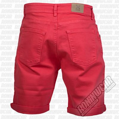 Crossed Denim Shorts Vermelho