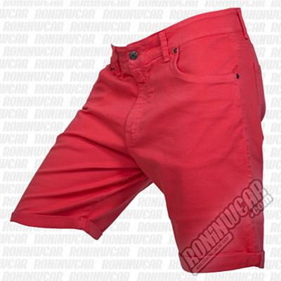 Crossed Denim Shorts Rojo