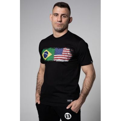 Elite Fightwear Flags T-shirt Fekete