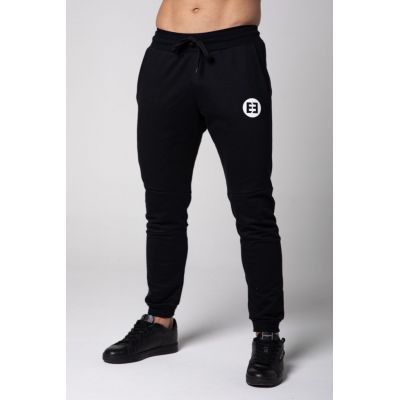 Elite Fightwear Logo Sweat Pants Negro-Blanco