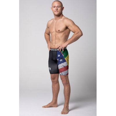 Elite Fightwear Vale Tudo Flags Black
